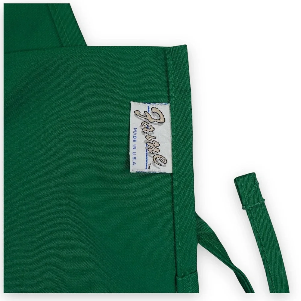 VTG Set of 3‎ Fame 3 Pocket Bib Apron Burgundy Green Made In USA